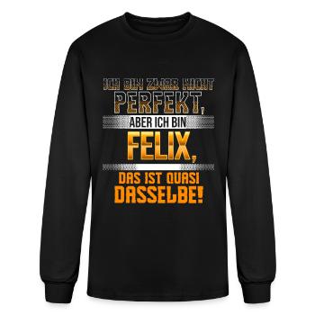 Funny Felix To The Name Day With Name Called - Men's Long Sleeve T-Shirt - black - Front