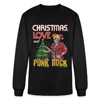 Rocky Christmas: Santa Claus Concert In Punk Rock - Men's Long Sleeve T-Shirt - black - Front