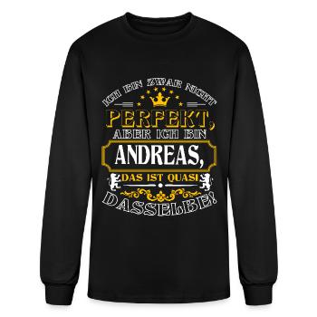 Funny Andreas On The Name Day With Name Called - Men's Long Sleeve T-Shirt - black - Front