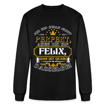 Funny Felix To The Name Day With Name Called - Men's Long Sleeve T-Shirt - black - Front