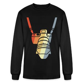 Camera Belt - Men's Long Sleeve T-Shirt - black - Front