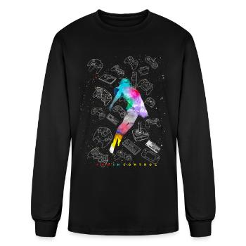 Transcend with Videogames - Men's Long Sleeve T-Shirt - black - Front