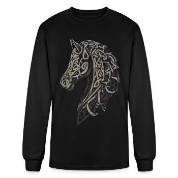 Celtic Horse - Men's Long Sleeve T-Shirt - black - Front