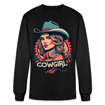 cowgirl - Men's Long Sleeve T-Shirt - black - Front