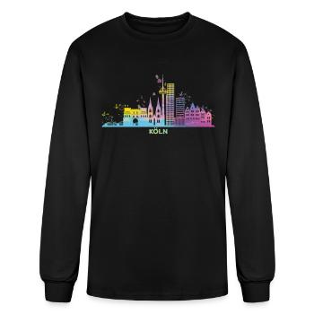Cologne skyline colorful cityscape cologne - Men's Long Sleeve T-Shirt - black - Front