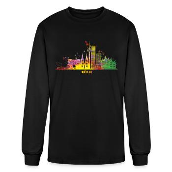 Cologne skyline colorful cityscape cologne - Men's Long Sleeve T-Shirt - black - Front