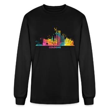 Cologne skyline colorful cityscape - Men's Long Sleeve T-Shirt - black - Front