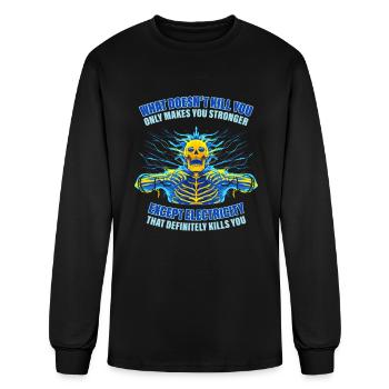 Electricians Gift for Electric Electricity - Men's Long Sleeve T-Shirt - black - Front