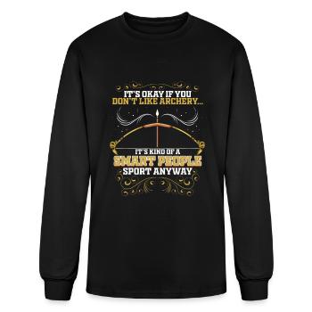 Archery Gift for Archery Arrow Bow Funny - Men's Long Sleeve T-Shirt - black - Front