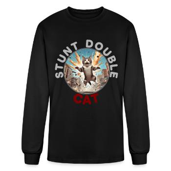 Stunt Double Cat - Men's Long Sleeve T-Shirt - black - Front