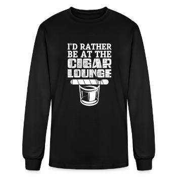 I'd Rather Be At The Cigar Lounge - Men's Long Sleeve T-Shirt - black - Front