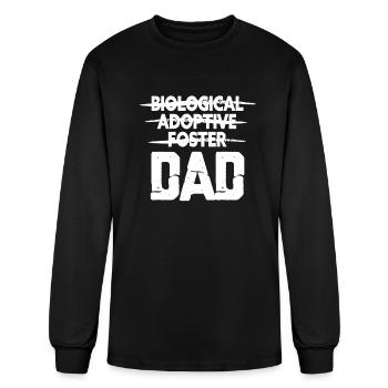 Biological Adoptive Foster Dad Adoption - Men's Long Sleeve T-Shirt - black - Front