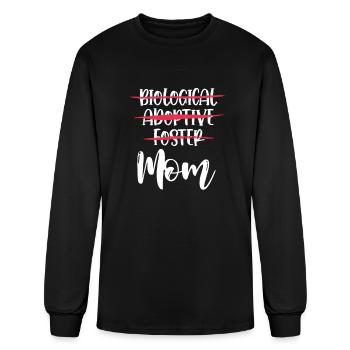 Biological Adoptive Foster Mom Adoption - Men's Long Sleeve T-Shirt - black - Front