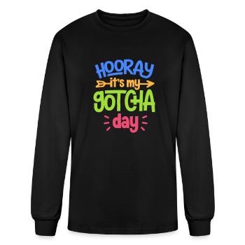 Hooray It's My Gotcha Day - Men's Long Sleeve T-Shirt - black - Front