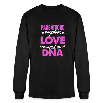 Parenthood Requires Love Not DNA Adoption - Men's Long Sleeve T-Shirt - black - Front