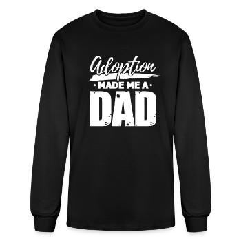 Adoption Made Me A Dad - Men's Long Sleeve T-Shirt - black - Front