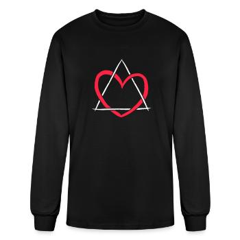 Adoption Heart Love Symbol - Men's Long Sleeve T-Shirt - black - Front