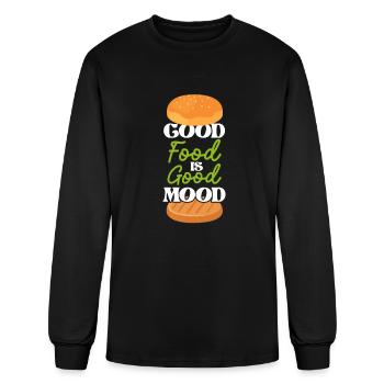 Good Food Is Good Mood, Burger - Men's Long Sleeve T-Shirt - black - Front