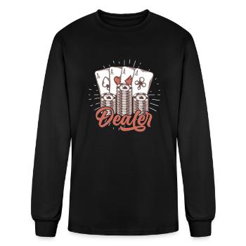 Dealer, Poker - Men's Long Sleeve T-Shirt - black - Front