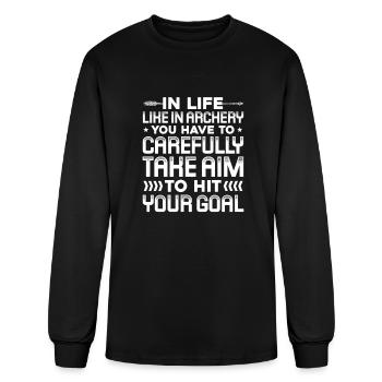 In Life Like Archery You Have Carefully Take Aim - Men's Long Sleeve T-Shirt - black - Front