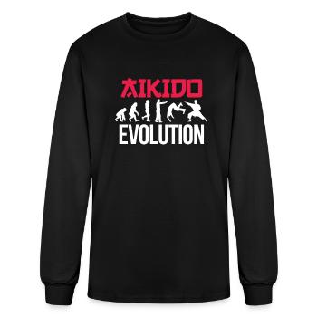 Aikido Evolution - Men's Long Sleeve T-Shirt - black - Front