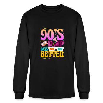 Le rap des années 90 était meilleur - T-shirt à manches longues Homme - noir - Devant