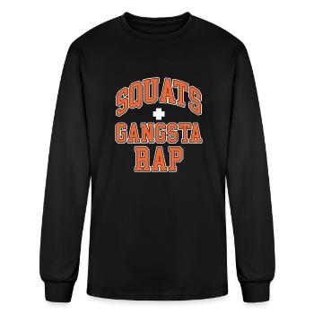 Squats Plus Gangsta Rap - T-shirt à manches longues Homme - noir - Devant
