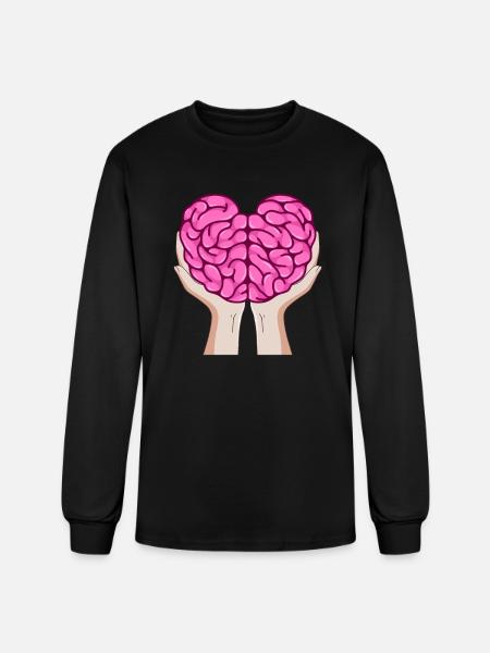 Brain Hands, Neuroscience - Men's Long Sleeve T-Shirt - black