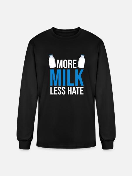 Milk - Men's Long Sleeve T-Shirt - black