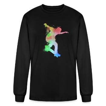 Skateboard Skateboarder Skateboarding Skater - Men's Long Sleeve T-Shirt - black - Front