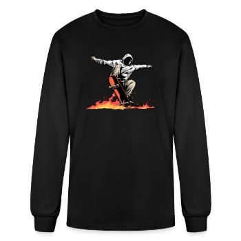 Skateboard Skateboarder Skateboarding Skater - Men's Long Sleeve T-Shirt - black - Front