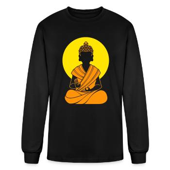 Buddha Buddhism Buddhist - Men's Long Sleeve T-Shirt - black - Front