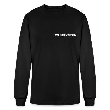 Washington - Men's Long Sleeve T-Shirt - black - Front