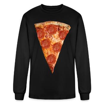 Pepperoni NY Style Pizza Slice - Men's Long Sleeve T-Shirt - black - Front