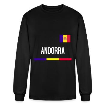 Express Love For Andorra With This Flag Design - Men's Long Sleeve T-Shirt - black - Front