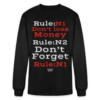 Benjamin graham quotes - Men's Long Sleeve T-Shirt - black - Front