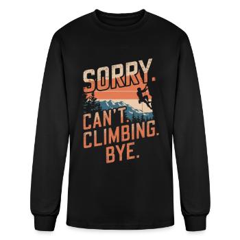 Climbing free climbing rock climbing saying - Men's Long Sleeve T-Shirt - black - Front