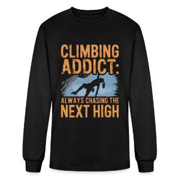 Climbing free climbing rock climbing for women - Men's Long Sleeve T-Shirt - black - Front