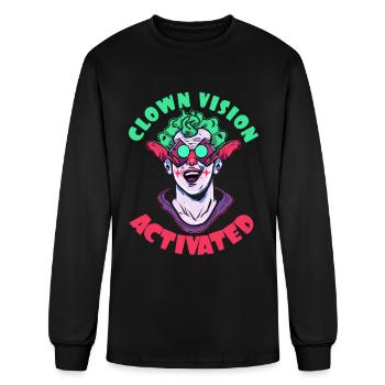 clown vision activated - Men's Long Sleeve T-Shirt - black - Front