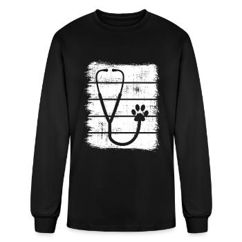 Stethoscope Sketch - Men's Long Sleeve T-Shirt - black - Front