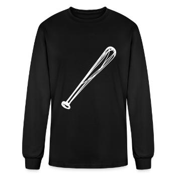 Baseball Bat Drawing - Men's Long Sleeve T-Shirt - black - Front