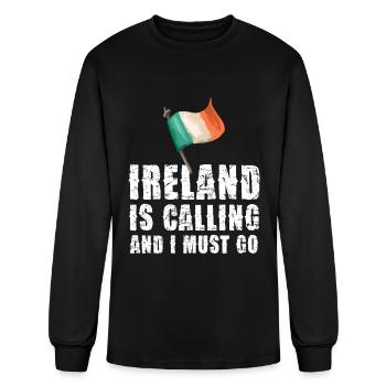 Ireland Is Calling And I Must Go Passionate - Men's Long Sleeve T-Shirt - black - Front