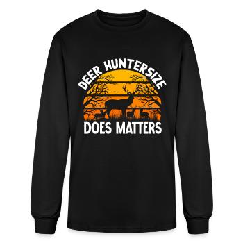 Deer Huntersize Does Matters - Men's Long Sleeve T-Shirt - black - Front