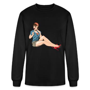 Pinup Wink - Men's Long Sleeve T-Shirt - black - Front