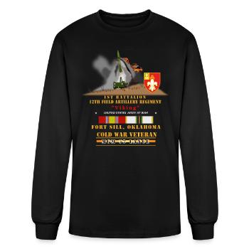 Army 1st Bn 12th FAR Ft Sill OK MGM 52 Lance COLD - Men's Long Sleeve T-Shirt - black - Front