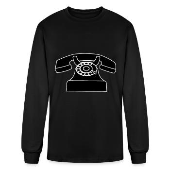 Old-fashioned telephone - Men's Long Sleeve T-Shirt - black - Front