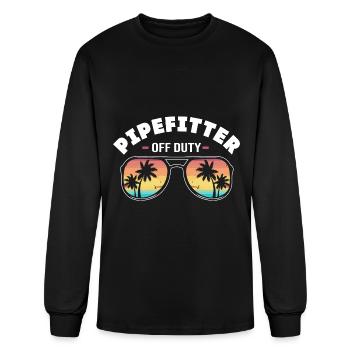 Pipefitter Handy Man Steamfitter - Men's Long Sleeve T-Shirt - black - Front