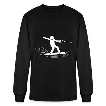 WATER SKIING - Men's Long Sleeve T-Shirt - black - Front