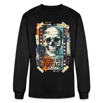 Recovered Footage Skull Archive - Men's Long Sleeve T-Shirt - black - Front