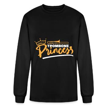 Trombone Trombonist Brass Instrument - Men's Long Sleeve T-Shirt - black - Front